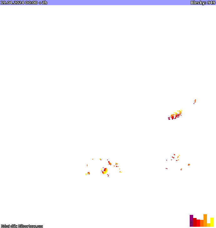 Lightning map Europe 2024-04-19 (Animation)