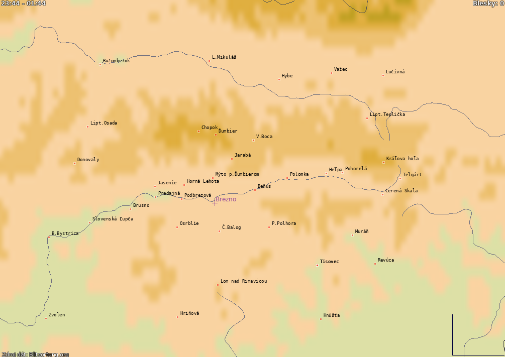 Mapa bleskov Horehronie 08.12.2022 01:14:19