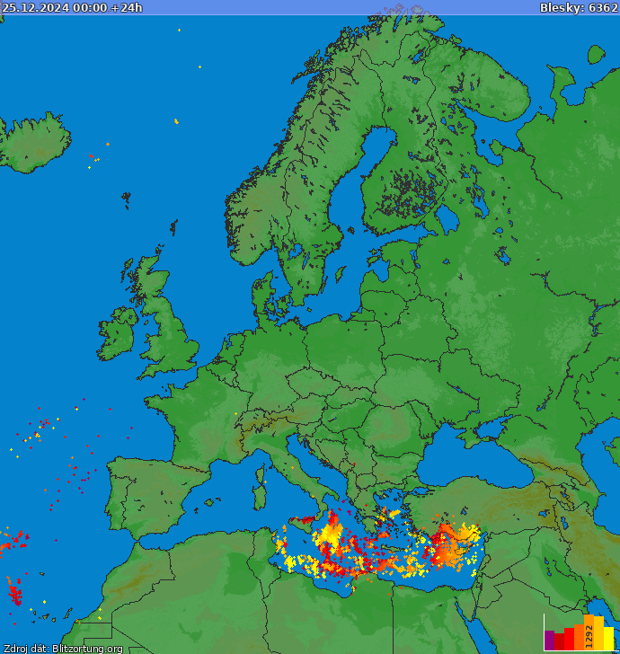 Blitzkarte Europa 25.12.2024