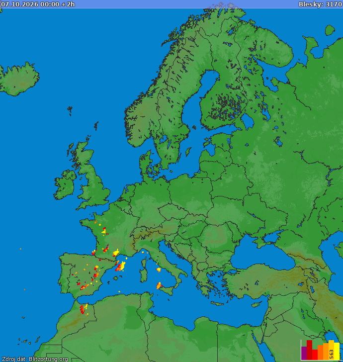 Blitzkarte Europa 07.10.2026 (Animation)